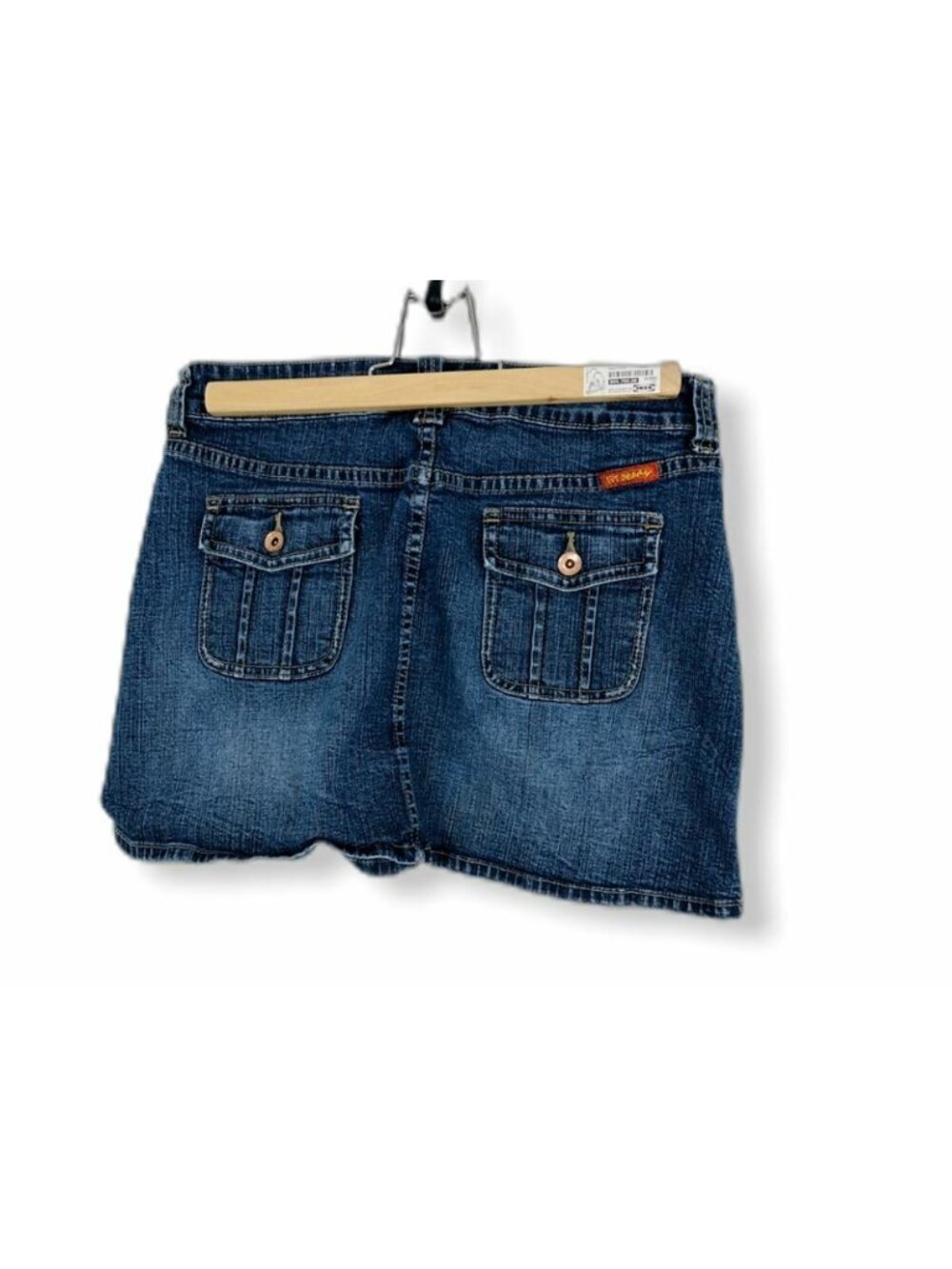 !It Jeans Mini Skirt Juniors Womens 5/6 Dark Blue Denim 4 Pocket Micro IT A-Line - Picture 7 of 8